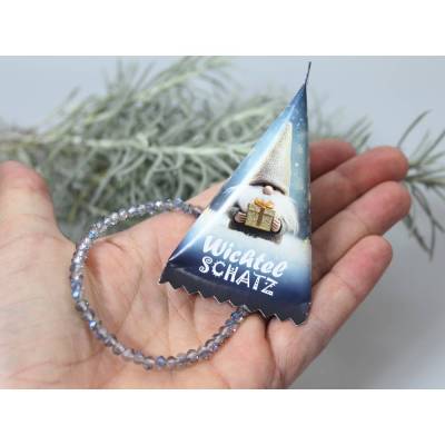 Wichtelgeschenk Mystery Box mit Glasperlen-Armband – kleines Geschenk für Adventskalender