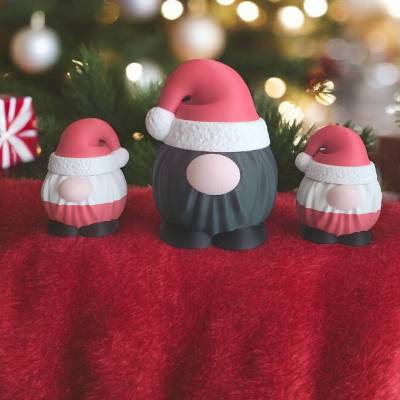 Personalisierte 3D-gedruckte Wichteldosen – Weihnachtliche Geschenkboxen & Dekoration (Zwei Größen)