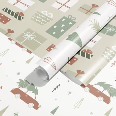 Geschenkpapier Set *Peace & Joy* / DIN A3 Einwickelpapier für Advent und Weihnachten