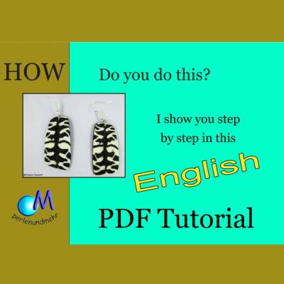 PDF Tutorial: Zebra Earrings from a Zebra Cane (Sample Roll) Polymer Clay