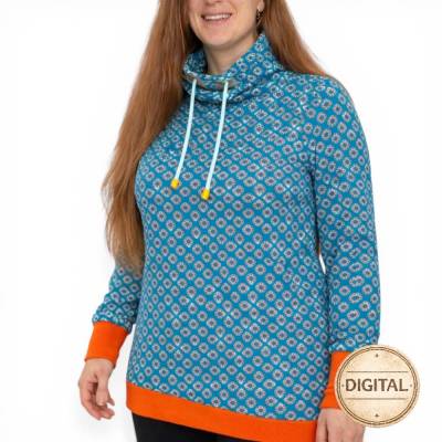 Schnittmuster Damen Pullover | Kapuze und Kragen | Gr.32-50 | Mummy Chiller
