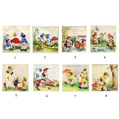 Patches Aufnäher Applikation Zwerge Schnick und Schnack für Federmäppchen Patchwork Bekleidung usw.