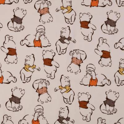 Rest: 35cm x 1,50m Baumwolljersey Winnie Pooh Bär Disney Oeko-Tex Standard 100