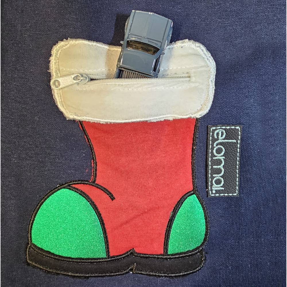 ITH Stickdatei Stiefel-Tasche – 2 Varianten, 2 Größen (13x18, 14x20) Nikolausstiefel mit Reißverschluss Bild 2