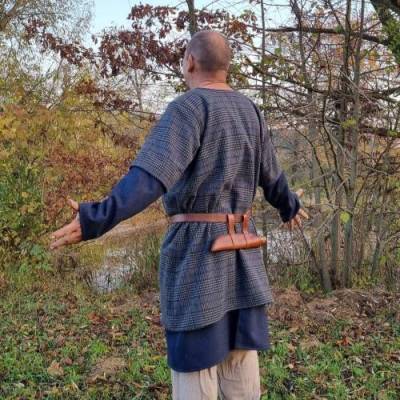 Winter Tunika Wolle kariert – Wikinger Stil, für Herren,Toraxacum