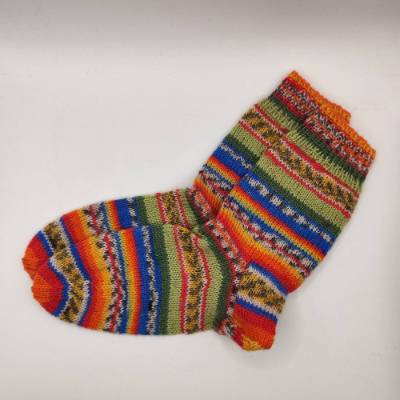 Handgestrickte bunte Socken Gr.34/35