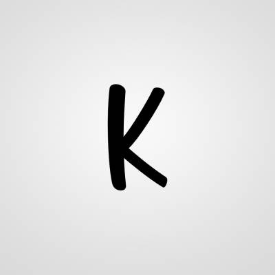 K Klebebuchstabe Vinyl | Möbel Wohndeko Aufkleber | Klebezahl Klebebuchstaben