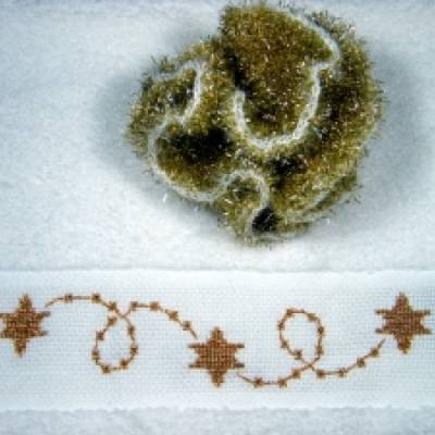 Gästetuch weiß mit Sternengirande in gold - Weihnachtsgeschenk
