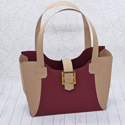 Handgefertigte Geschenkbox „Tasche“ aus stabilem Fotokarton – edles Unikat mit Klettverschluss, personalisierbar
