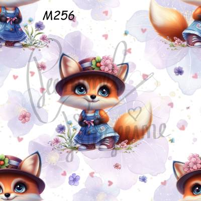 M256 PummelPinguine Exclusive Stoffe „Süßer Fuchs mit Blumenhut & Kleid"