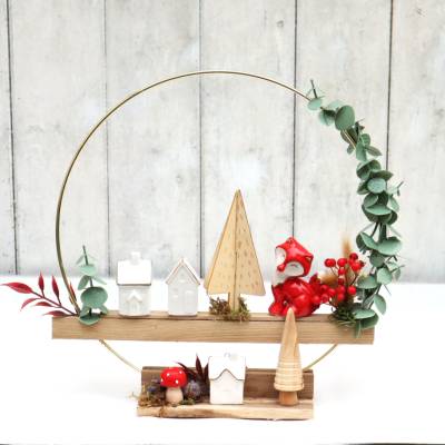 Weihnachtsdeko Kranz Tischkranz Aufsteller Loop Advent Dekoration