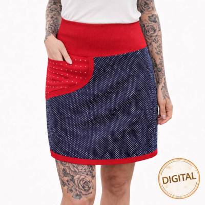 Schnittmuster & Nähanleitung Damen Rock | Rocking Rock | Beamer, A4, A0 | Gr. 32-46