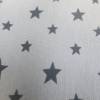 Rest:1m x 1,50m Jersey Baumwolljersey Sterne hellgrau - grau , Oeko-Tex Standard 100