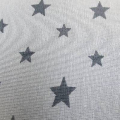 Rest:1m x 1,50m Jersey Baumwolljersey Sterne hellgrau - grau , Oeko-Tex Standard 100