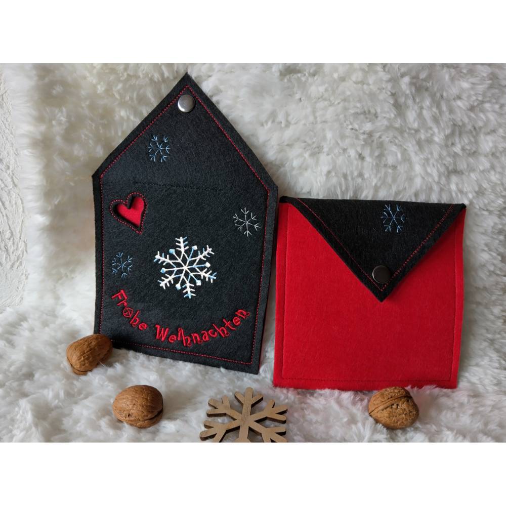 Stickdatei Frohe Weihnachten in 13cm  Länge– Freebie für Deine DIY Projekte Bild 1
