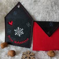 Stickdatei Frohe Weihnachten in 13cm  Länge– Freebie für Deine DIY Projekte