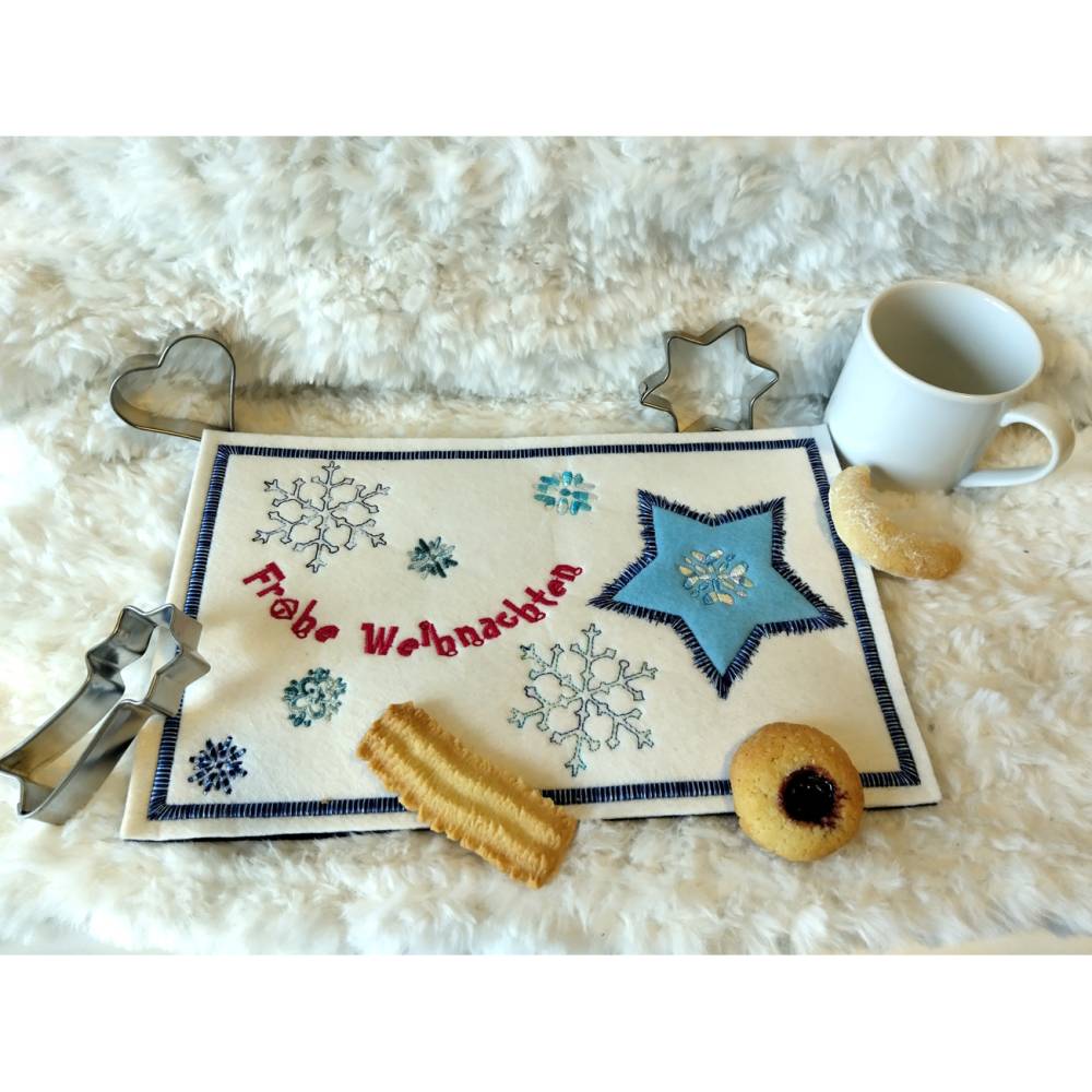 Stickdatei Frohe Weihnachten in 13cm  Länge– Freebie für Deine DIY Projekte Bild 3