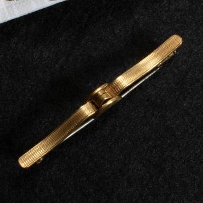 Vintage Stabbrosche Speidel Pforzheim goldfarben – schmale Brosche 20er bis 40er Jahre