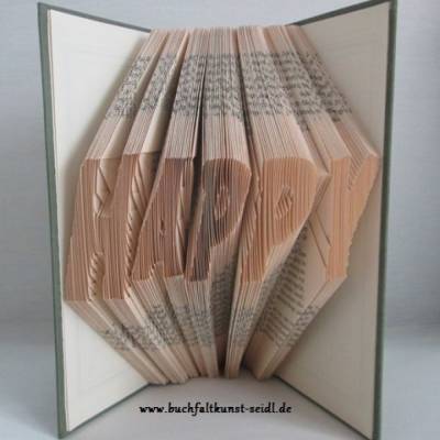 gefaltetes Buch "HAPPY" als Geschenk, z.B. für Geburtstag / Weihnachten, oder als Dekoration im eigenen Zuhause