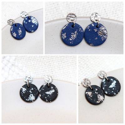 Ohrringe "Golden Whisper" mit Stecker in Hammerschlagoptik