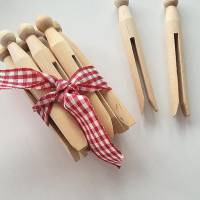 10 er Set Vintage - Wäscheklammern Rundkopf aus Holz