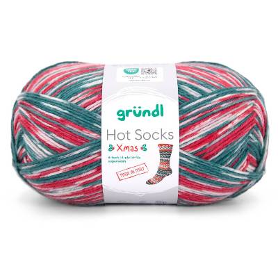 73,00 € / 1 kg Gründl ’Hot Socks Xmas’ Edition 2 selbstmusternde 6-fach Sockenwolle / Wolle 6-fädig Weihnachten X-mas