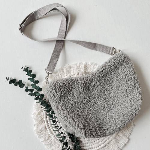 Umhängetasche Teddy, Hobo Tasche, Halfmoon Bag, Handtasche