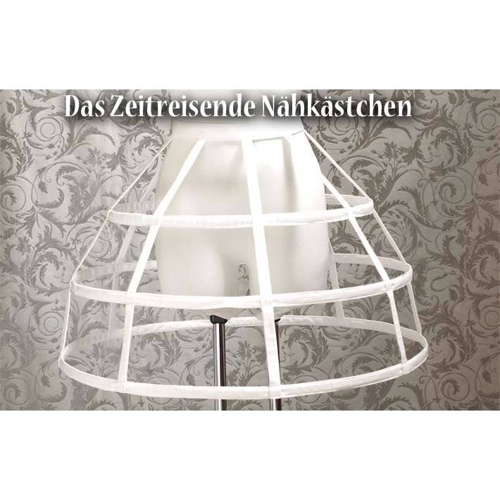 Kurzer Käfig-Reifrock Mini-Crini Style für Lolita, 50er Vintage Mode, Gothic & Bühnenoutfits, weiß Bild 1