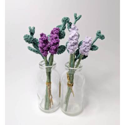 gehäkelter Ministrauß Lavendel | Bad Dekoration | kleine Geschenkidee Kollegen und Freunde | Dekoration für Geschenke