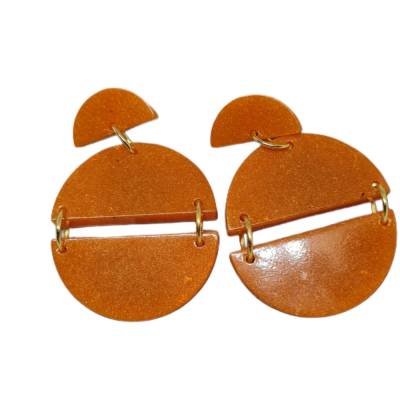 Moderne Ohrhänger orange – Elegante Ohrringe aus hochwertigem Metall, ca. 4 cm lang