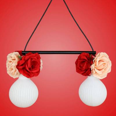 Romantische Rosenblüten Lampe, handgefertigte Blumenlampe hängend für Schlafzimmer, Wohnzimmer und Jugendzimmer