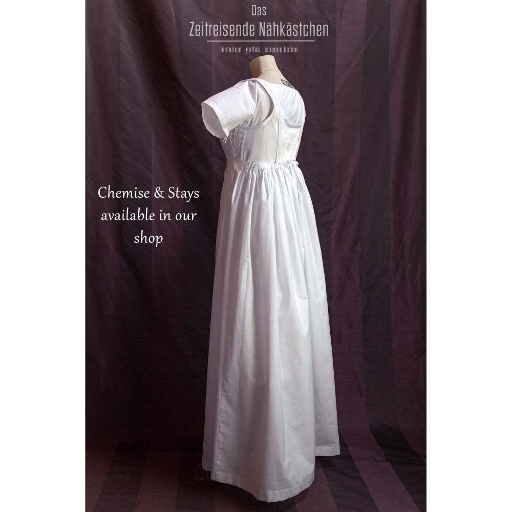 Unterrock Regency Empire Petticoat aus 100 % Baumwolle – authentische Unterwäsche für Empire- und Regency-Kleider, Reena Bild 5