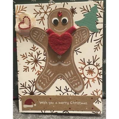 Schöne Karte Weihnachten, Nussknacker, Handarbeit mit Umschlag
