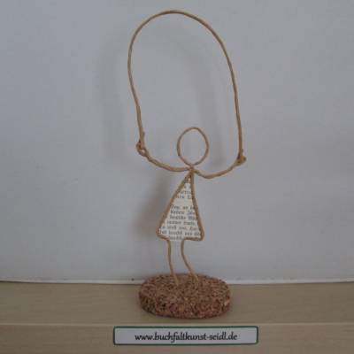 Drahtfigur "Seilspringer", als kleines Geschenk, z.B. zu Geburtstag / Weihnachten, oder als Dekoration, Höhe: ca. 21 cm