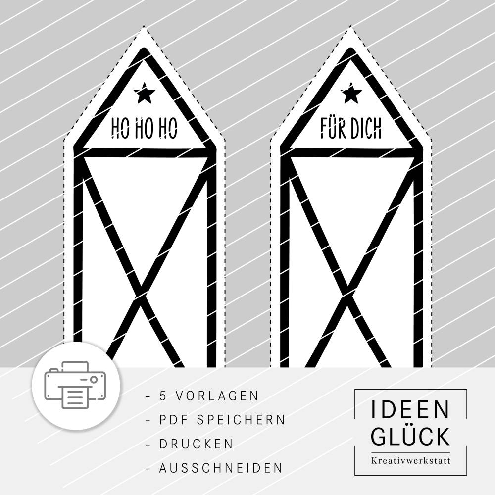 Nikolaushaus | Weihnachten | Nikolaus | Geschenkidee Haus vom Nikolaus | Druckvorlage | Download | PDF Vorlage Bild 2