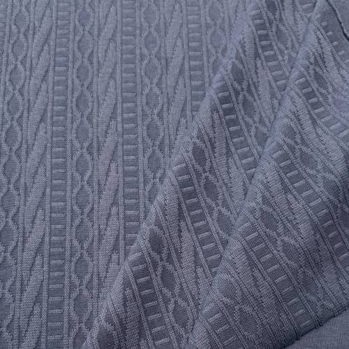 Strickstoff Baumwolle Blau – leichter Strick mit Struktur & Elasthan