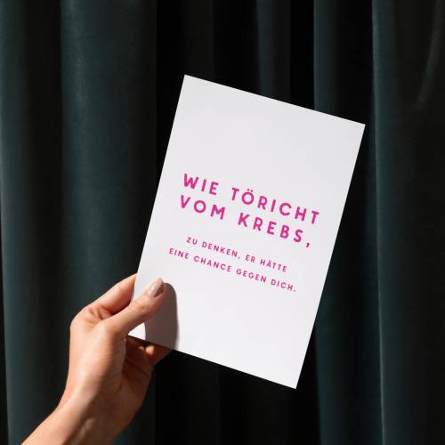 Mutmacher Karte Brustkrebs – Aufmunterung bei Chemotherapie, Geschenk für Mama, Schwester, Freundin