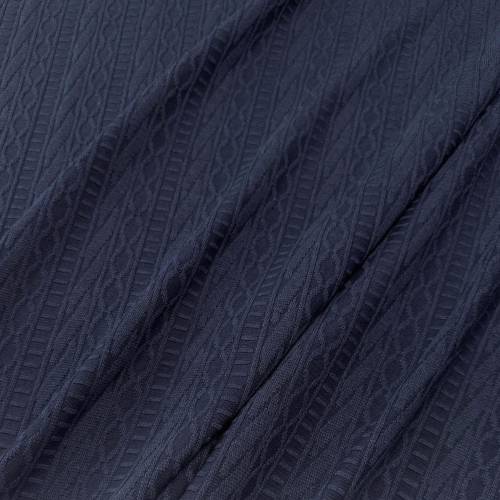 Strickstoff Baumwolle Dunkelblau – leichter Strick mit Struktur & Elasthan