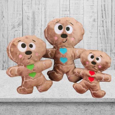 Stickdatei Lebkuchenmann Weihnachten – ITH Kuscheltier Set 25115 in 3 Größen