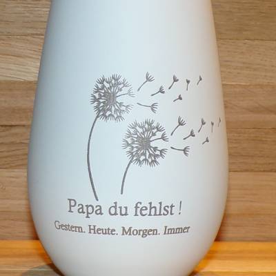Personalisiertes Trauerlicht Windlicht – Gravur