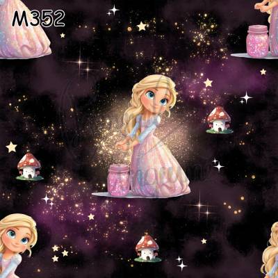 M352 PummelPinguine Exclusive „Kinderstoffe Magic Mason Zauberhaftes Feenmädchen mit Glitzerstaub"