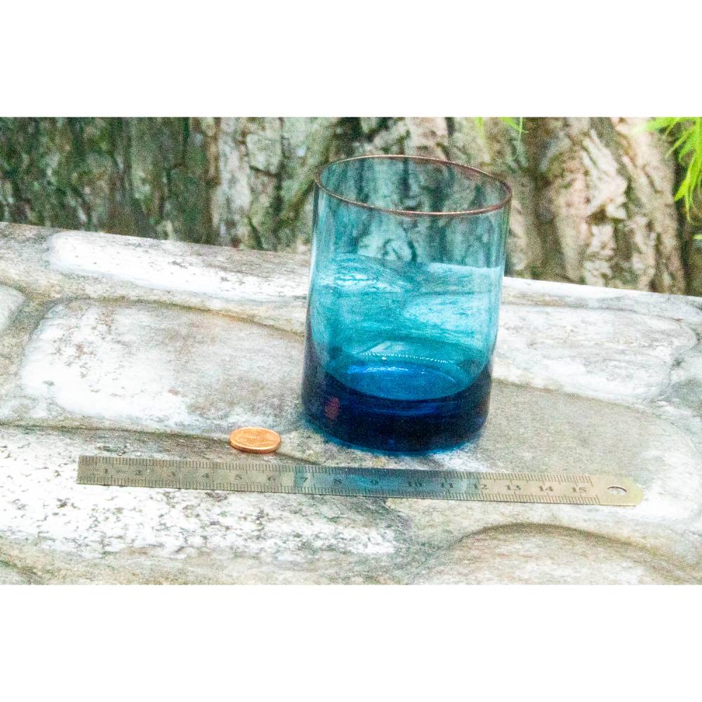 Vintage Vierer Set bunte Trinkgläser – Antike Longdrink- & Saftgläser, Sammlerstücke, Geschenkidee