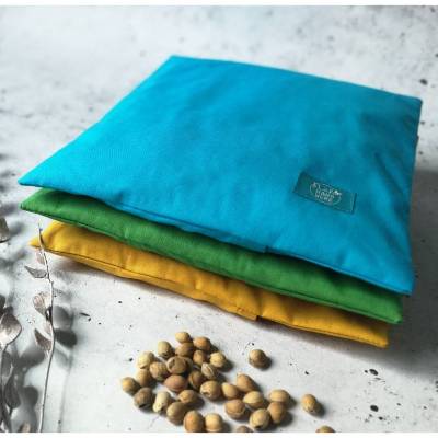 Kirschkernkissen 20x20cm – Handgemachtes Wärmekissen aus Baumwolle in verschiedenen Farben