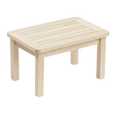 Mini-Holztisch Xantia – Deko-Tisch für Feenhaus & Miniaturwelten, 7,5x4,8x4,3 cm