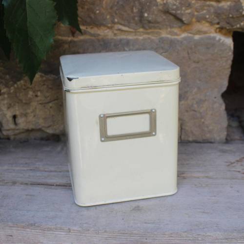 alte Apothekerdose Blechdose HORO shabby Brocante Küche 60er 70er Jahre