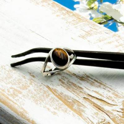 Wunderschöner Ring mit Tigerauge, Silberring, Geschenkidee Frau, Freundin, Geburtstag