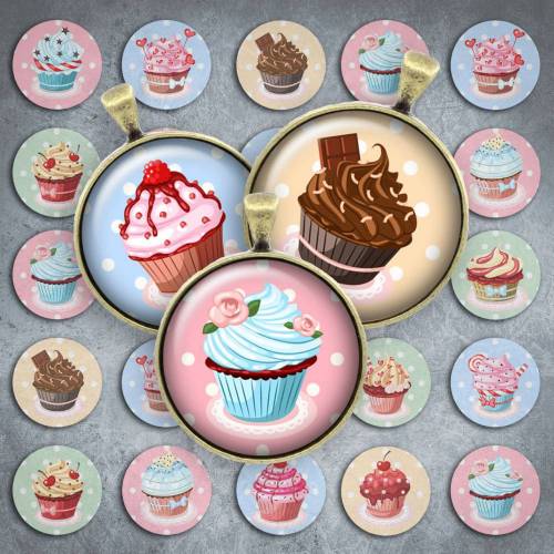 068 - Cabochon Vorlagen, 25mm 18mm 14mm 12mm, rund, Cabochon Motive, Bottle Cap images