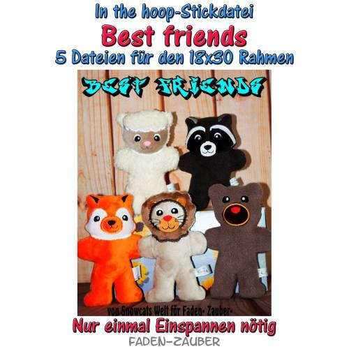 Best friends in the hoop Größe XL 18x30cm