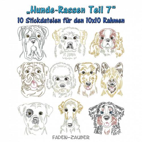 Hunderassen Teil 7 für den 10x10cm Rahmen