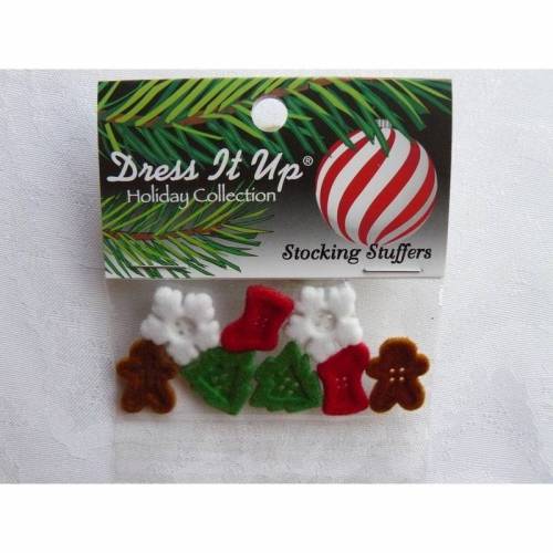 Dress it up Knöpfe   Nikolausstiefel   Plüsch  (1 Pck.)    Stocking Stuffers